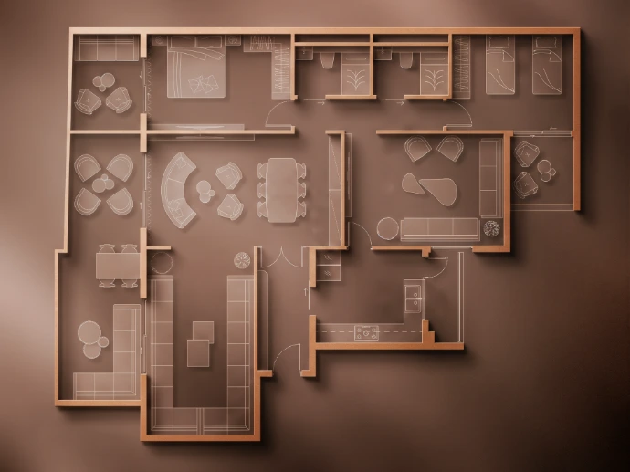 Premium interior floor plan stylish and architectural detailing by Darchex