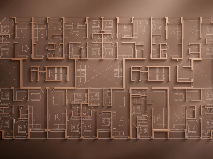 Architectural floor plan and interior detailing by Darchex studio