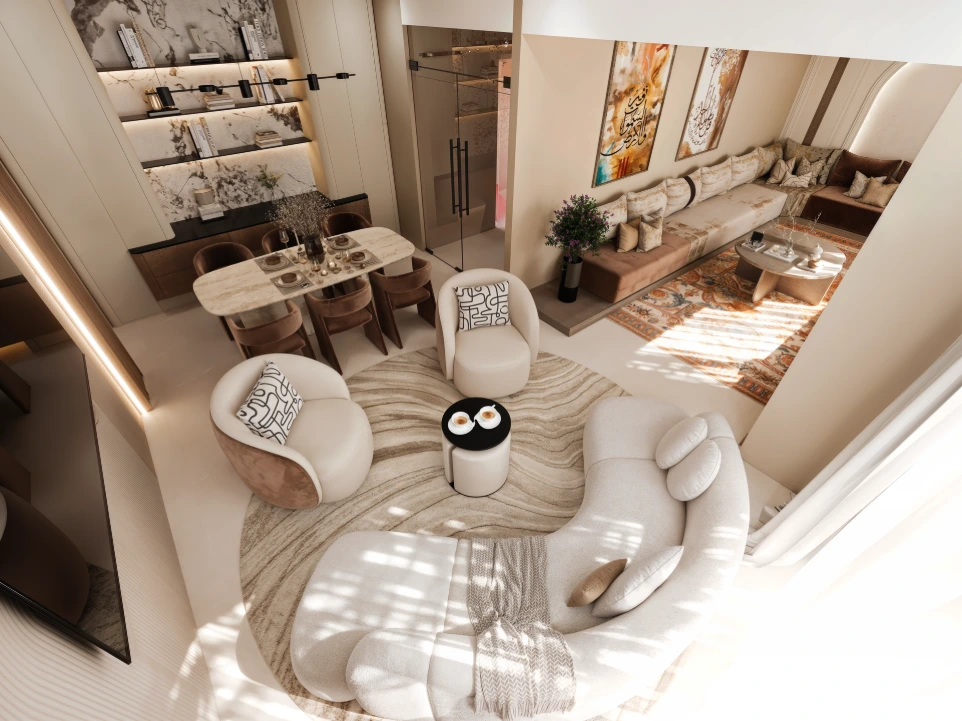 Luxury dining space interior design and fit out project by Darchex