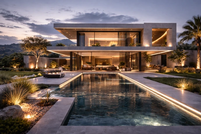 Villa mediterránea de lujo con piscina diseñada por Darchex