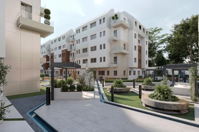 Façade moderne du complexe résidentiel haut de gamme par Darchex