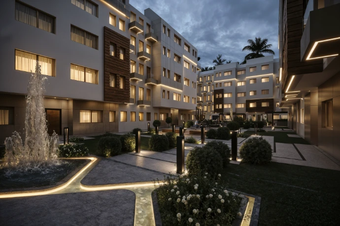 Aménagement paysager et espaces communs du complexe résidentiel par Darchex