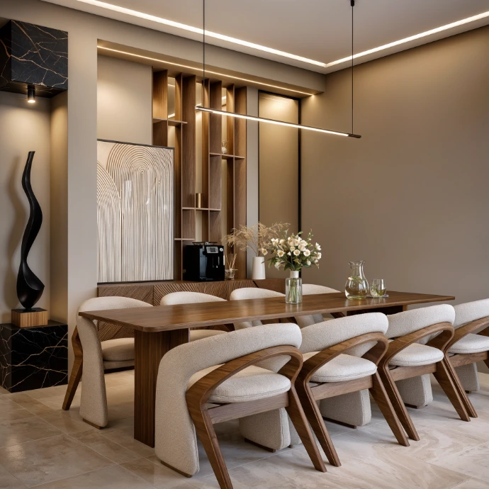 Luxury dining room interior design and fit out project by Darchex