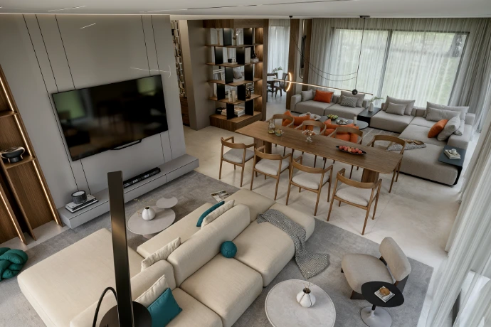 Deux Salons et Salle à Manger avec Cheminée / Dos Salones y Comedor con Chimenea