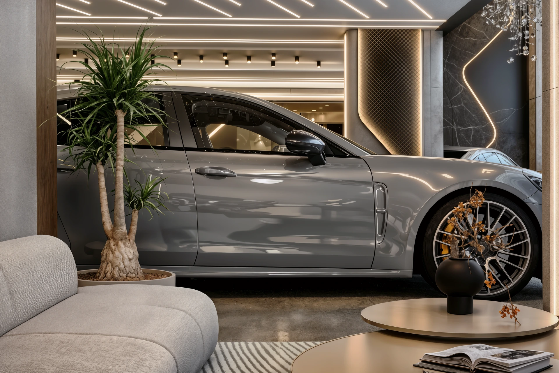 Cars Showroom Vue de Nuit / Showroom de Coches Vista Nocturna