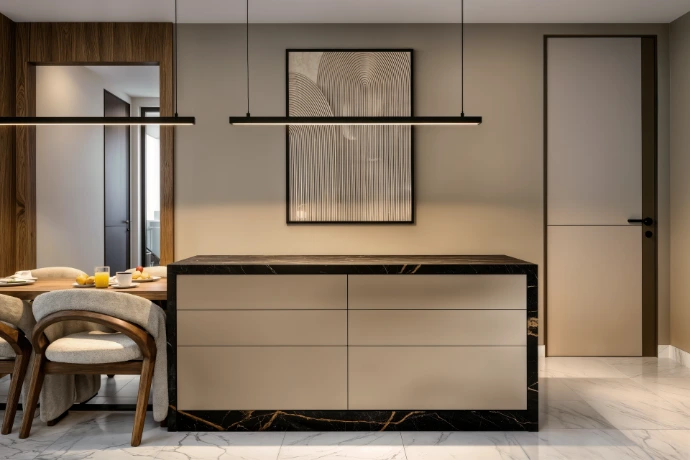 Îlot de Cuisine Contemporain / Isla de Cocina Contemporánea