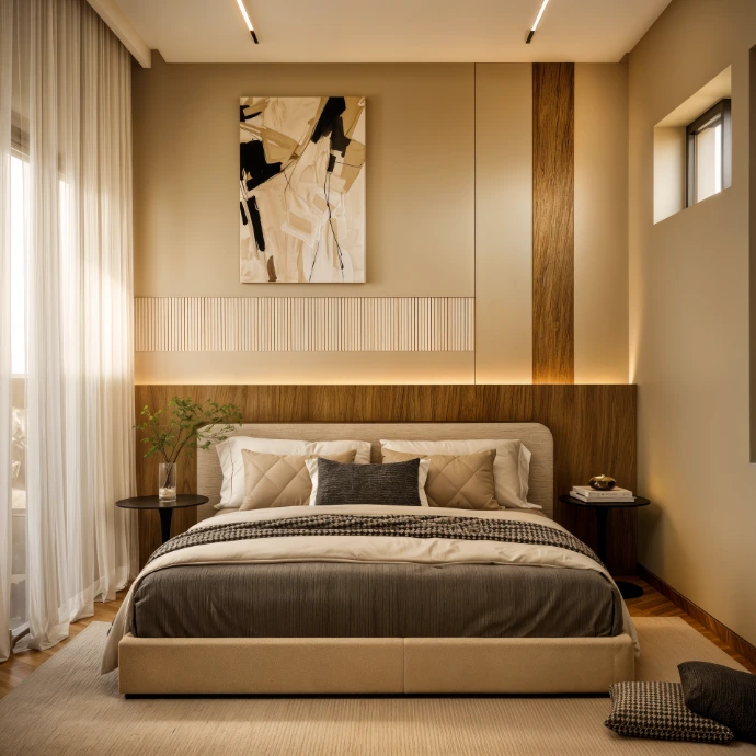 Chambre Moderne Luxueuse et Cozy / Dormitorio Moderno de Lujo y Acogedor