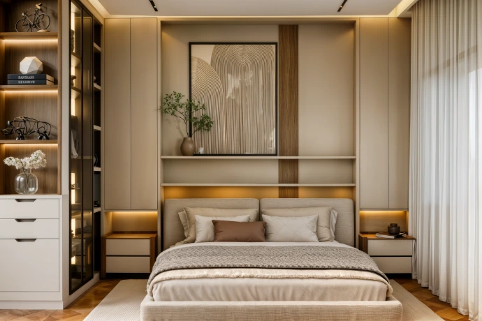 Suite Parentale avec Rangement Intégré / Dormitorio Principal con Máximo Almacenamiento Integrado