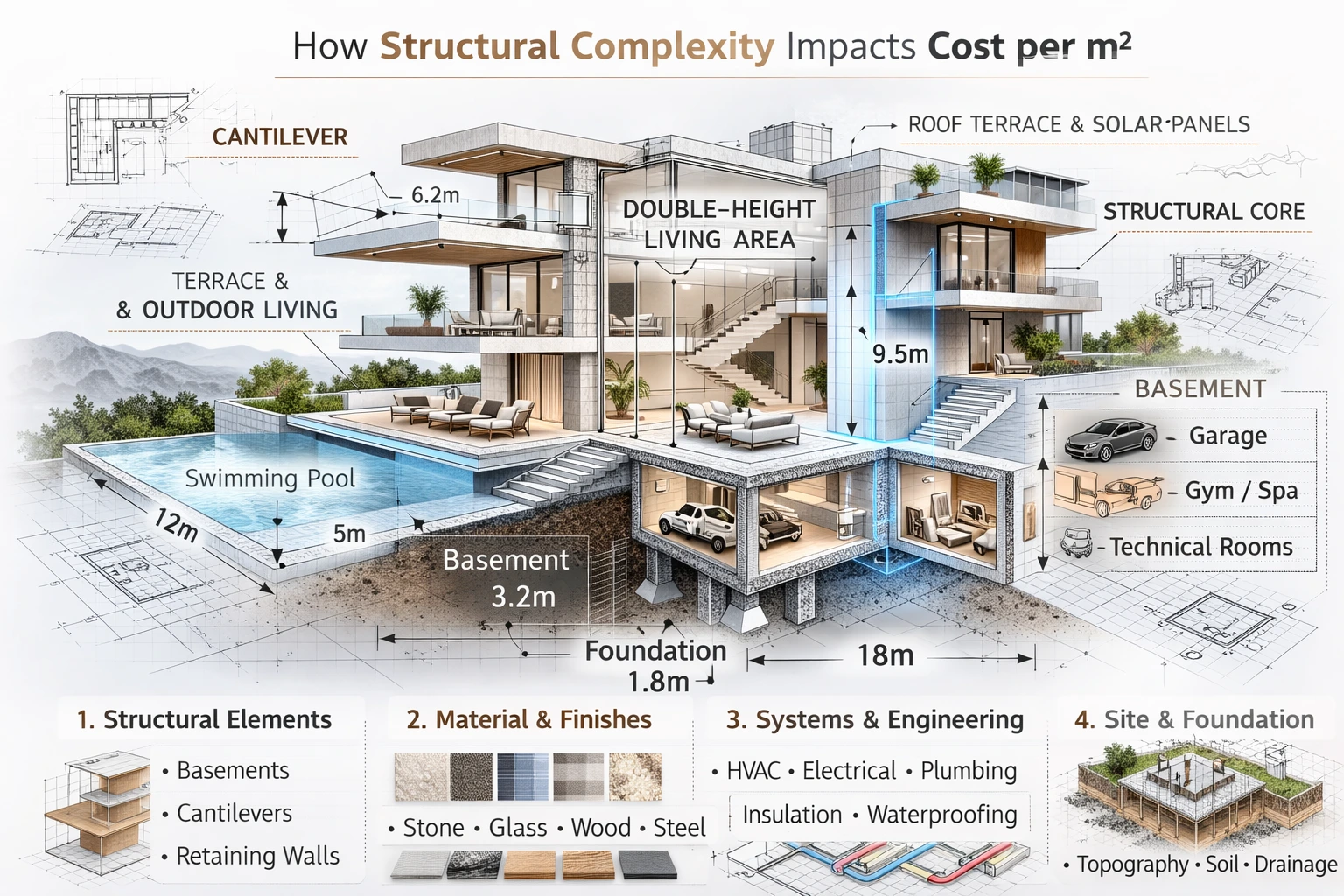 3️⃣ Diagramme des Facteurs de Coût / Gráfico de Factores de Costos